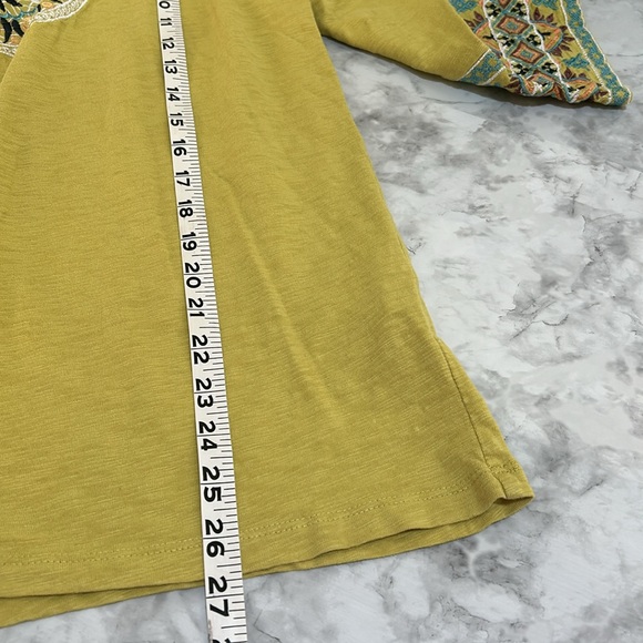 SOFT SURROUNDING WOMENS SUNRISE TUNIC TOP LIME EMBROIDERED SZ SMALL - Picture 8 of 10
